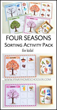 seasons sorting activity  printable seasons activities