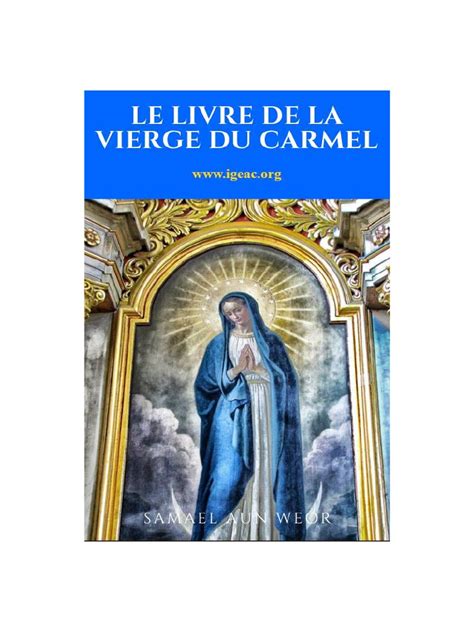 Le Livre De La Vierge Du Carmel Samael Aun Weor Pdf Jésus Marie Mère De Jésus