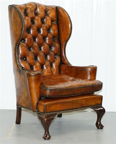 This is a handsome pair of antique victorian mahogany and leather club armchairs, circa 1880 in date. Thomas Chippendale Chesterfield Victorian Wingback ...