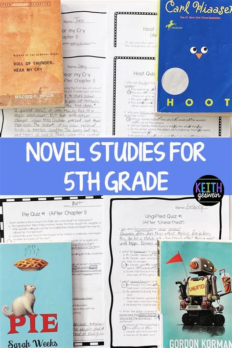 5th Grade Novel Studies Bundle Hoot Unted Pie Roll Of Thunder