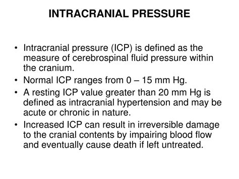 Ppt Intracranial Pressure Powerpoint Presentation Free Download Id