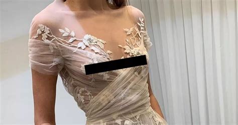 bride s see through wedding dress drops jaws as onlookers spot nipples on show daily star