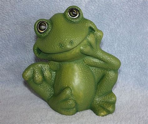 Handpainted Ceramic Little Green Frog Etsy Hand Painted Ceramics