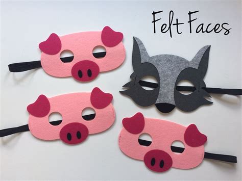 Three Little Pigs And Big Bad Wolf Masks Little Pigs Three Little
