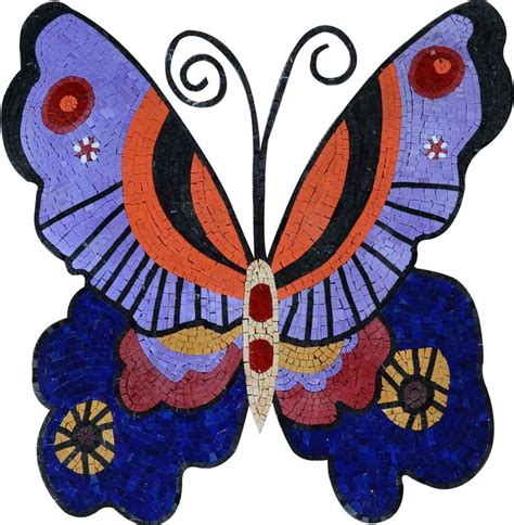 Artistic Colorful Butterfly Mosaic Birds And Butterflies Mozaico