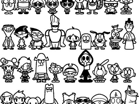 Printable 90s Cartoon Coloring Pages