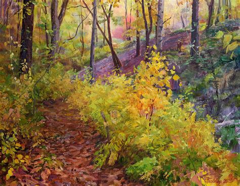 Autumn Forest Painting By Galina Gladkaya Fine Art America