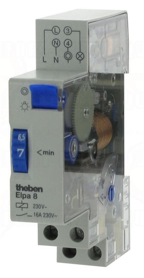 Minuterie 230 V 1 contact réglable de 1 à 7 min Theben ELPA