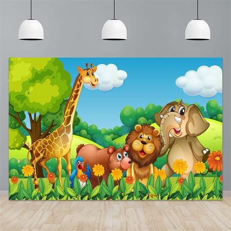 Buy Yane Safari Animals Backdrop Birthday Party Decorations Jungle