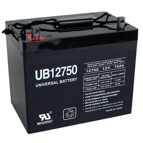 12 V 75 Ah Deep Cycle Agm Rv Recreational Battery Ub12750 Group 24