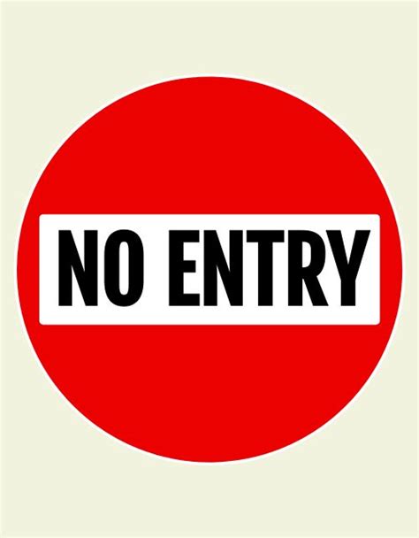 No Entry Sign Template By Musthavemenus
