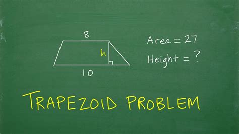 Find The Height Of The Trapezoid Geometry Practice Youtube