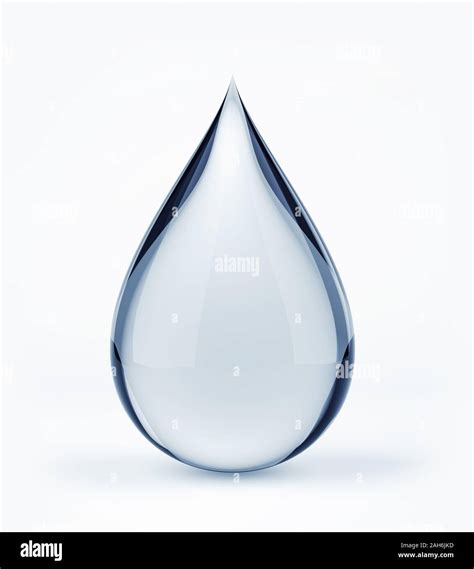 3d Water Drop On White Isolated With Clipping Path Stock Photo Alamy