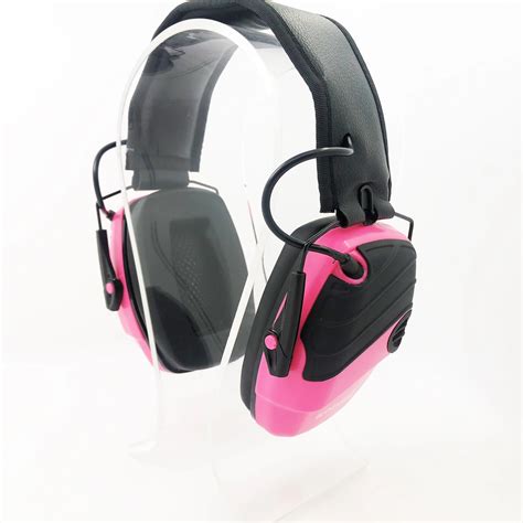 Pink Ear Muff For Female Shooter Electronic Earmuffs Hearing Protection Safety Headset Shooting