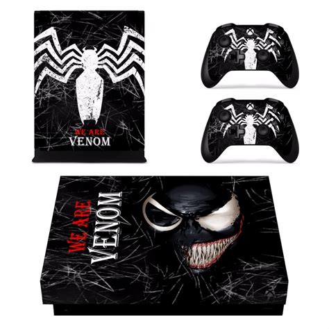 Spiderman And Venom Skin Sticker Decal For Microsoft Xbox One X Console