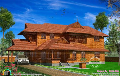 True Kerala Traditional House With Laterite Stone Homes Design Plans