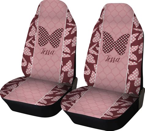 polka dot butterfly car seat covers set of two personalized youcustomizeit
