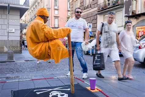Street Performer In Naples Italy Every Day Street Performers Stock