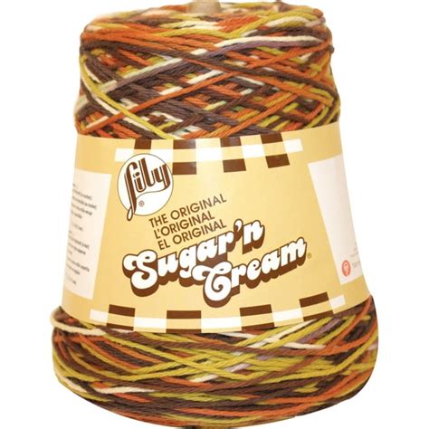 Lily Sugarn Cream Cone 4 Medium Cotton Yarn Woodland Trail Ombre