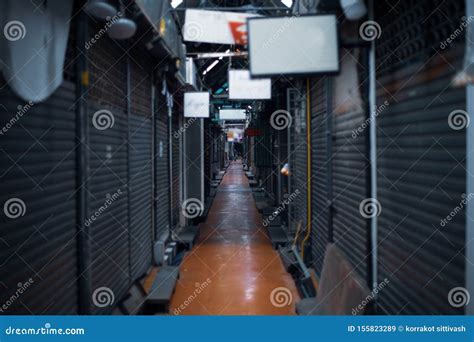 Secluded Alley in Shadow at Thailand Market Stock Image - Image of city