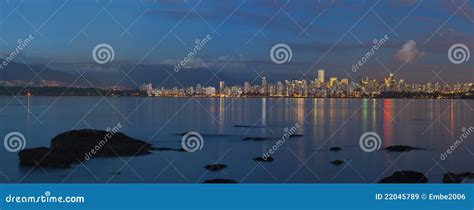 Vancouver Nacht Stockbild Bild Von Stadt Jericho Leuchten 22045789