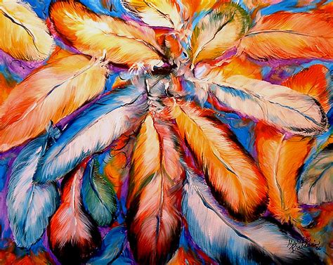 Indian Feathers 2006 Painting By Marcia Baldwin Fine Art America