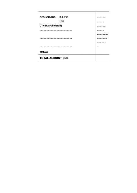 Payslip Template In Word And Pdf Formats Page 2 Of 2