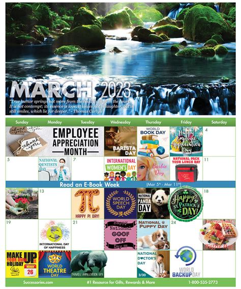 Fun Workplace Holidays Calendar March Holidays Successories