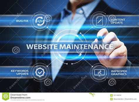 Website Maintenance Business Internet Network Technology Concept Stock