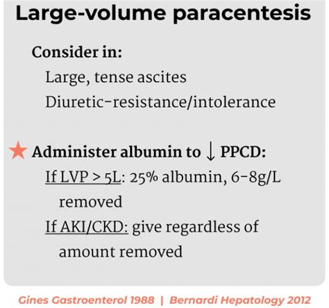 Albumin Supplementation In Large Volume Paracentesis Administer