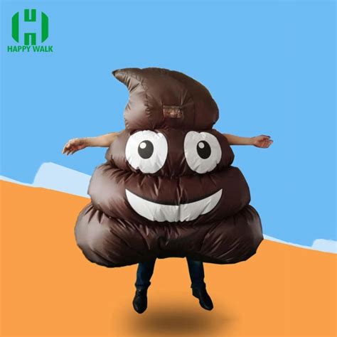 Purim Inflatable Emoji Poop Pile Costume Adult Halloween Shit Stool