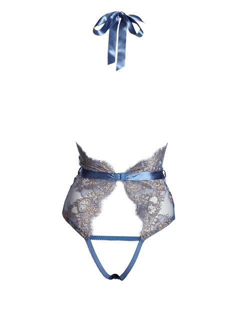 Lagent By Agent Provocateur Iana Lace Playsuit In Blue Lyst
