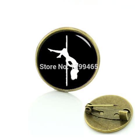 Keepsake Sex Girls Silhouette Picture Metal Pins Elegant And Charming Stripper Brooches Pole