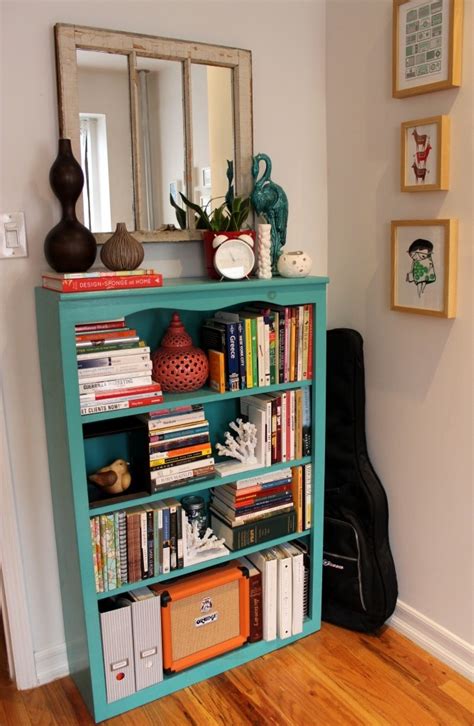 Teal Bookcase For The Home Pinterest