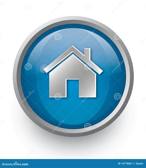 Blue Home Icon Stock Image Image 14778821