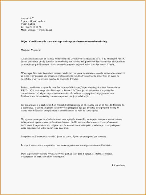 Lettre De Motivation Pour Bts Commerce International Nouveau Lettre De