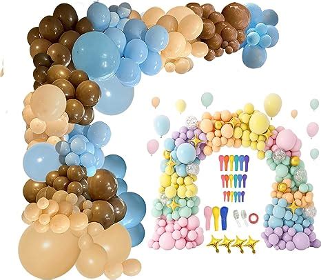 Amazon Com PERPAOL 147PCS Blue Brown Coffee Balloons Garland Kit And