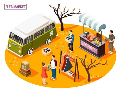 Flea Market Stock Vector Illustration Of Garage Belongings 16863097