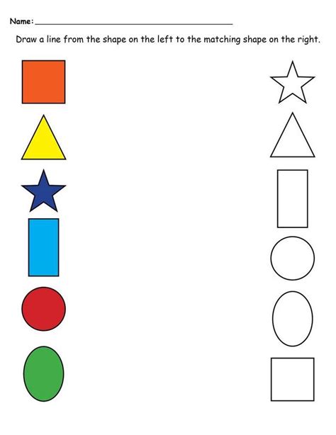 Color by Shape Worksheet  Kids Learning Activity  Shape worksheets, Matching worksheets