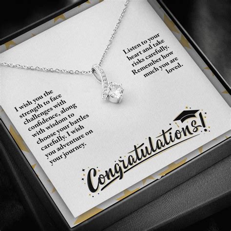 Graduation Gift Necklace For Girls Sentimental Graduation Etsy