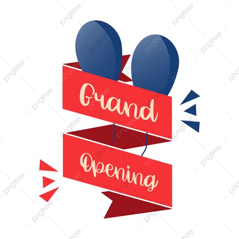 Grand Opening Text Vector Design Images Grand Opening With Balloon And