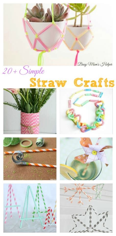 20 Simple Straw Crafts Busy Moms Helper