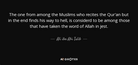 Ali Ibn Abi Talib Quote The One From Among The Muslims Who Recites The