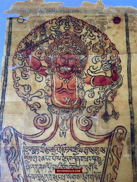 1542 Antique Buddhist Tibetan Manuscript Phurba Wovensouls Art Gallery