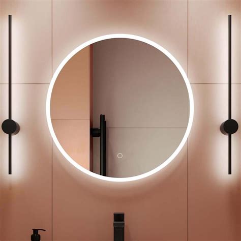 Aria Round Illuminated Led Mirror 600mm Bathroom Mountain
