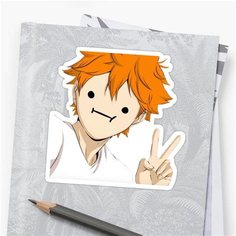 ~hinata says this to himself, against date tech in the practice game. "Haikyuu!! - Hinata Shoyo Funny" Sticker by topols | Redbubble