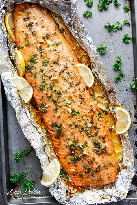 To make the salmon in foil packets: Honey Garlic Butter Salmon In Foil in under 20 minutes ...