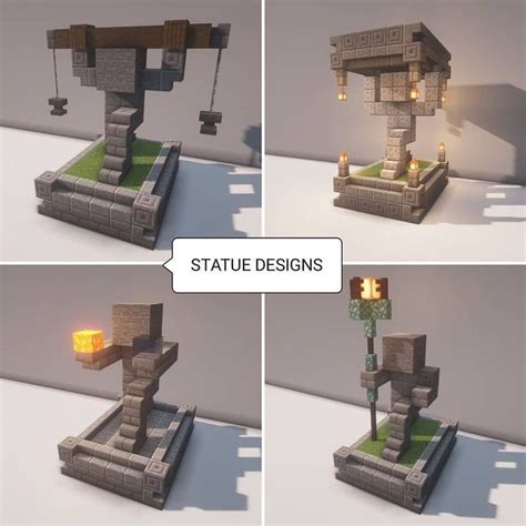 Minecraft Guide On Instagram These Are 4 Statue Designs Share These