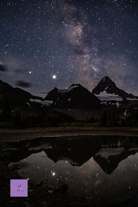 Milky Way Above Mount Assiniboine Milky Way Natural Landmarks Travel