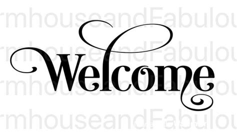 Welcome Svg File Png File  File Cricut Cameo Etsy